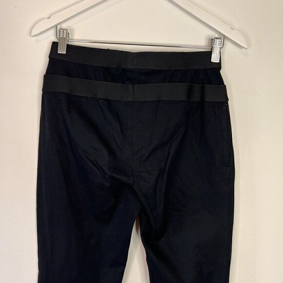 CLEARANCE  - Theory 38 Black Split Bi Stretch Elastic Waist Pull On Dress Pants - Picture 4 of 8